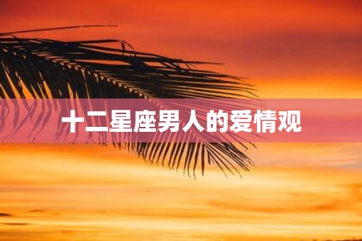 十二星座男人的爱情观