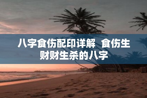 八字食伤配印详解  食伤生财财生杀的八字