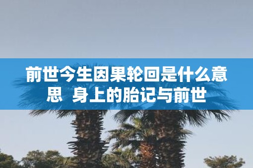 前世今生因果轮回是什么意思  身上的胎记与前世