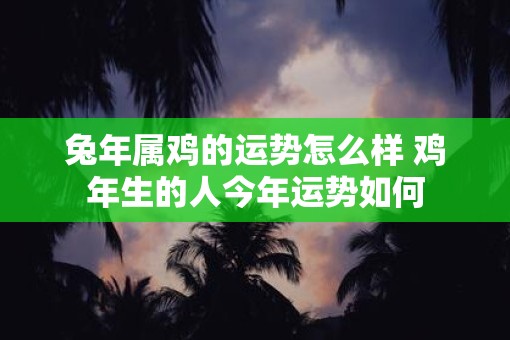 蛇年属鸡的运势怎么样 鸡年生的人今年运势如何