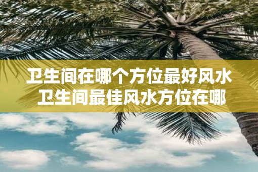 卫生间在哪个方位最好风水 卫生间最佳风水方位在哪