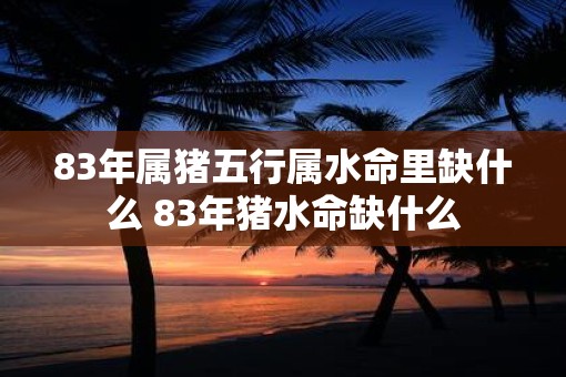 83年属猪五行属水命里缺什么 83年猪水命缺什么