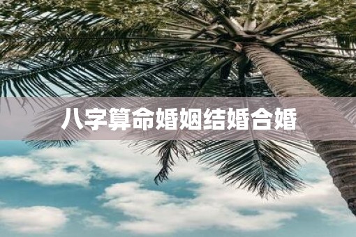 八字算命婚姻结婚合婚