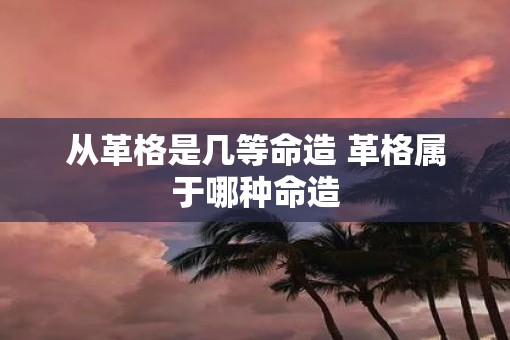 从革格是几等命造 革格属于哪种命造