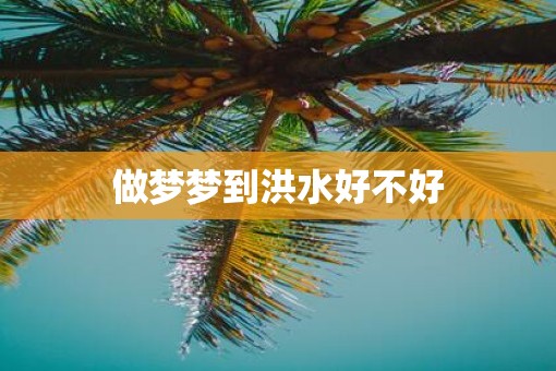 做梦梦到洪水好不好