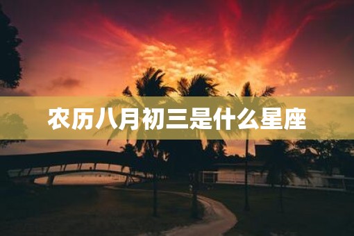 农历八月初三是什么星座