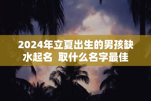 2025年立夏出生的男孩缺水起名  取什么名字最佳