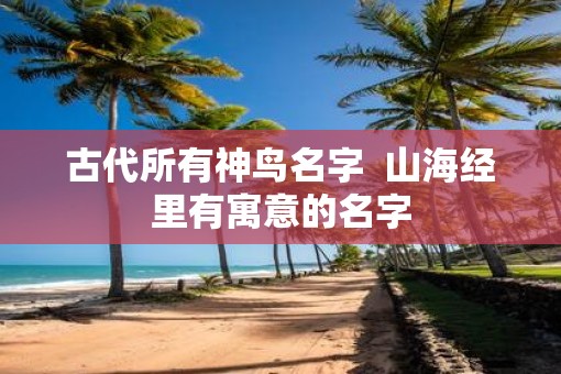 古代所有神鸟名字  山海经里有寓意的名字