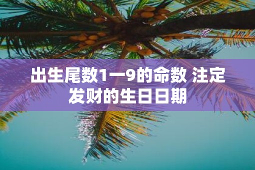 出生尾数1一9的命数 注定发财的生日日期