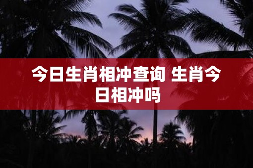 今日生肖相冲查询 生肖今日相冲吗