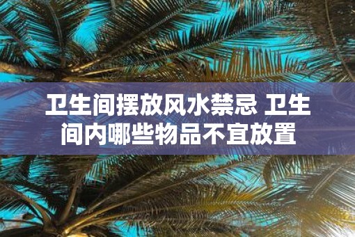 卫生间摆放风水禁忌 卫生间内哪些物品不宜放置