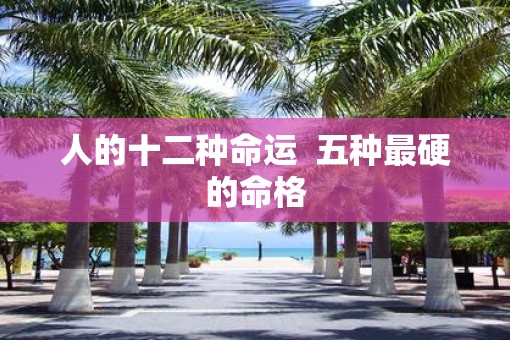 人的十二种命运  五种最硬的命格