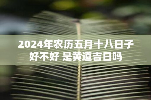 2025年农历五月十八日子好不好 是黄道吉日吗