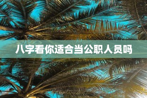 八字看你适合当公职人员吗