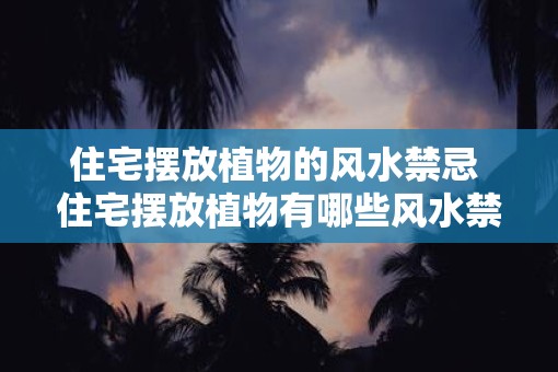 住宅摆放植物的风水禁忌 住宅摆放植物有哪些风水禁忌