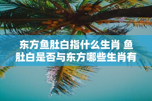 东方鱼肚白指什么生肖 鱼肚白是否与东方哪些生肖有关