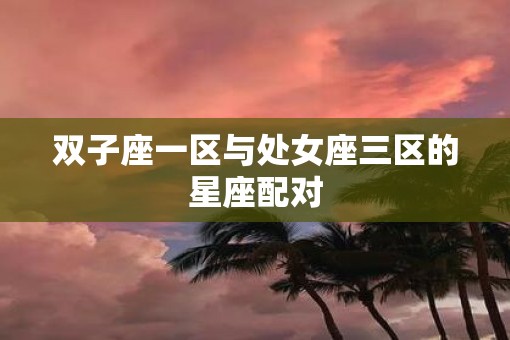 双子座一区与处女座三区的星座配对