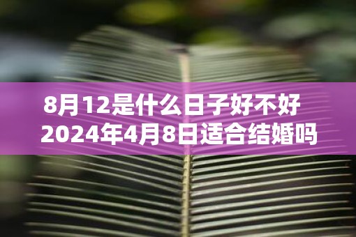 8月12是什么日子好不好  2025年4月8日适合结婚吗
