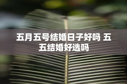 五月五号结婚日子好吗 五五结婚好选吗