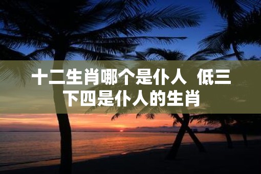 十二生肖哪个是仆人  低三下四是仆人的生肖