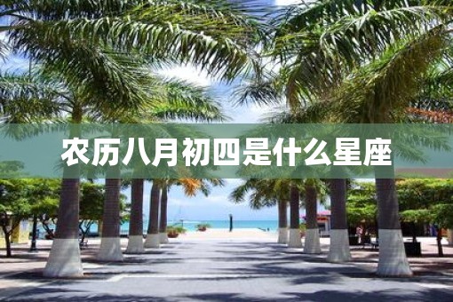 农历八月初四是什么星座