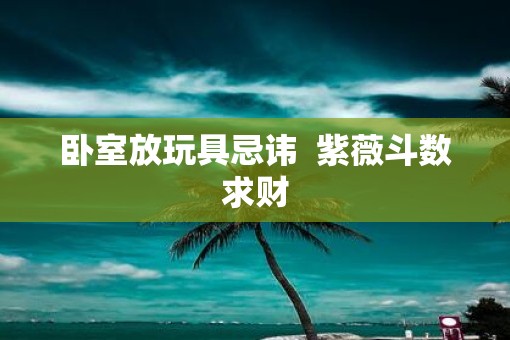 卧室放玩具忌讳  紫薇斗数求财