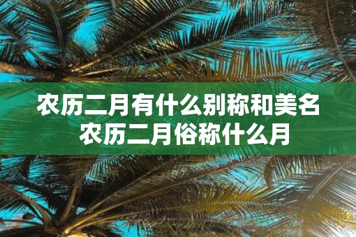 农历二月有什么别称和美名  农历二月俗称什么月