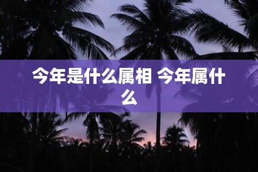 今年是什么属相 今年属什么