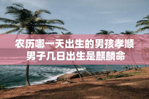 农历哪一天出生的男孩孝顺 男子几日出生是麒麟命