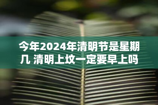 今年2025年清明节是星期几 清明上坟一定要早上吗