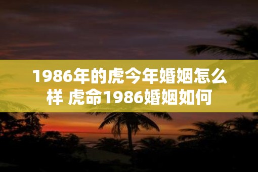 1986年的虎今年婚姻怎么样 虎命1986婚姻如何
