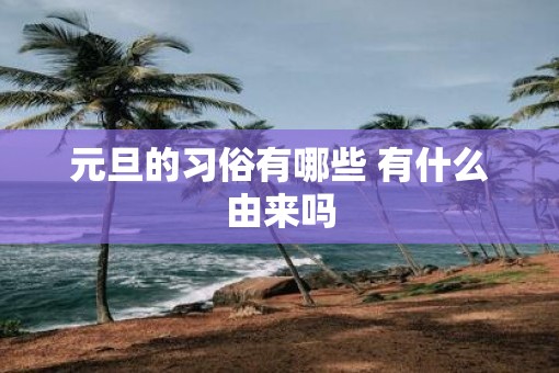 元旦的习俗有哪些 有什么由来吗
