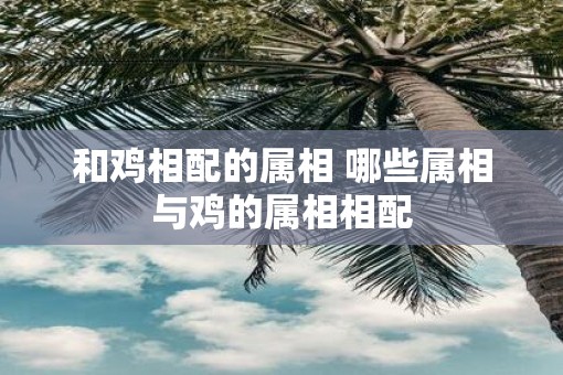 和鸡相配的属相 哪些属相与鸡的属相相配