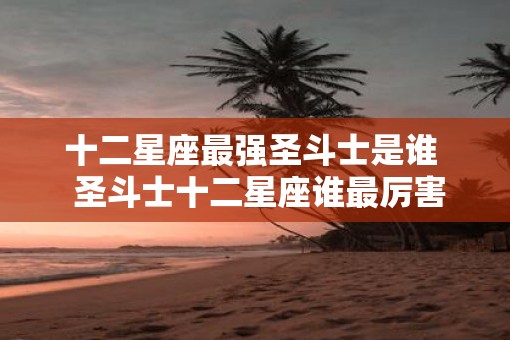 十二星座最强圣斗士是谁  圣斗士十二星座谁最厉害
