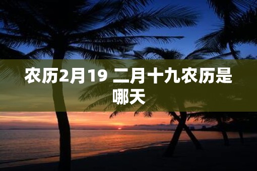 农历2月19 二月十九农历是哪天