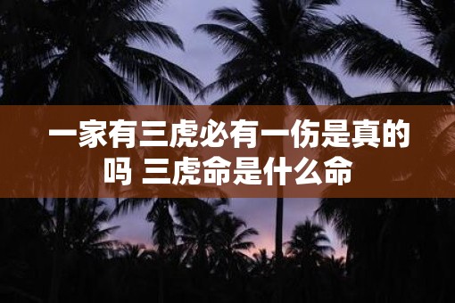 一家有三虎必有一伤是真的吗 三虎命是什么命