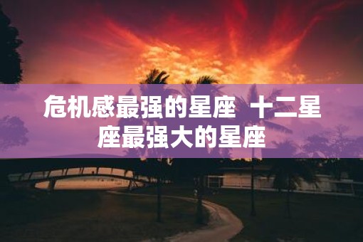 危机感最强的星座 十二星座最强大的星座 危机感最强的星座 十二星座最强大的星座