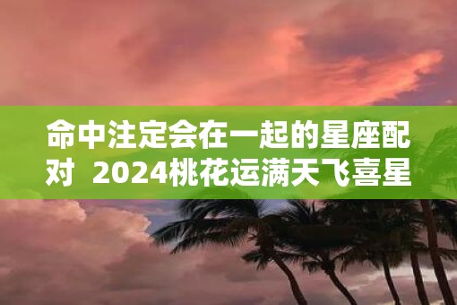 命中注定会在一起的星座配对  2025桃花运满天飞喜星座