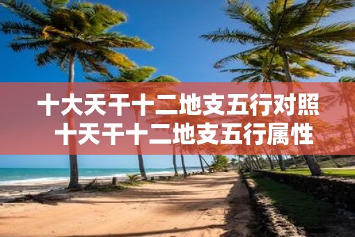 十大天干十二地支五行对照  十天干十二地支五行属性