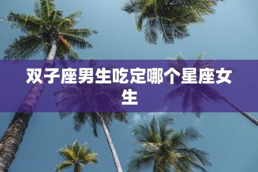 双子座男生吃定哪个星座女生