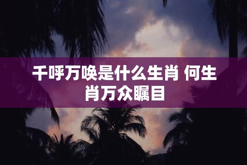 千呼万唤是什么生肖 何生肖万众瞩目