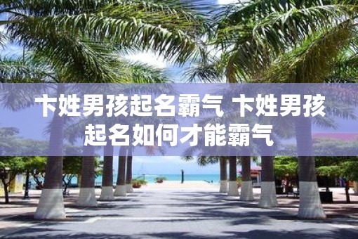 卞姓男孩起名霸气 卞姓男孩起名如何才能霸气