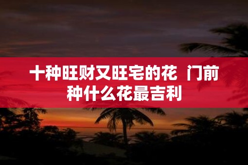十种旺财又旺宅的花  门前种什么花最吉利