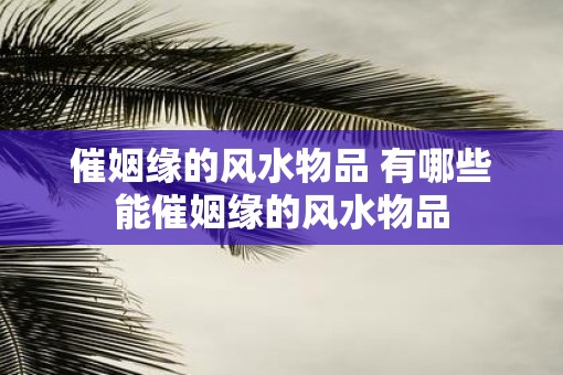 催姻缘的风水物品 有哪些能催姻缘的风水物品