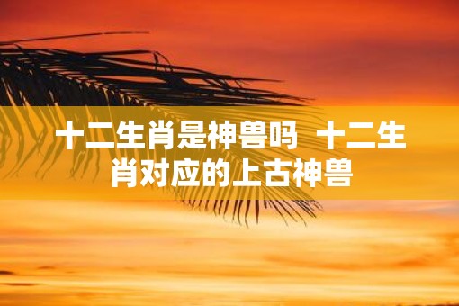 十二生肖是神兽吗  十二生肖对应的上古神兽
