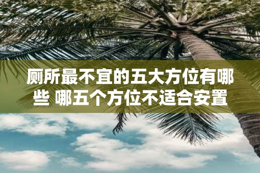 厕所最不宜的五大方位有哪些 哪五个方位不适合安置厕所