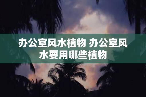 办公室风水植物 办公室风水要用哪些植物