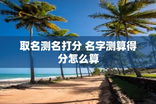 取名测名打分 名字测算得分怎么算