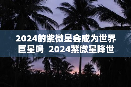2025的紫微星会成为世界巨星吗  2025紫微星降世