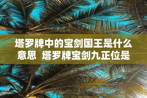 塔罗牌中的宝剑国王是什么意思  塔罗牌宝剑九正位是什么意思